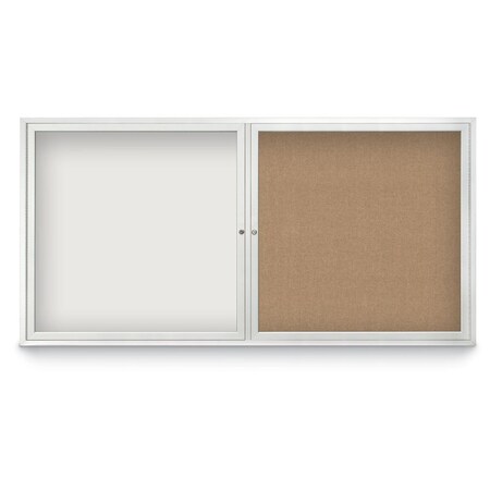 United Visual Products Corkboard, 36"x36", Pumice/Bronze UV436HPLUS-BRONZE-PUMICE